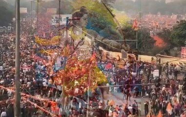 Adressing rally, RSS leader 'Bhaiyyaji' Joshi invokes the 1992 Babri Mosque demolition
