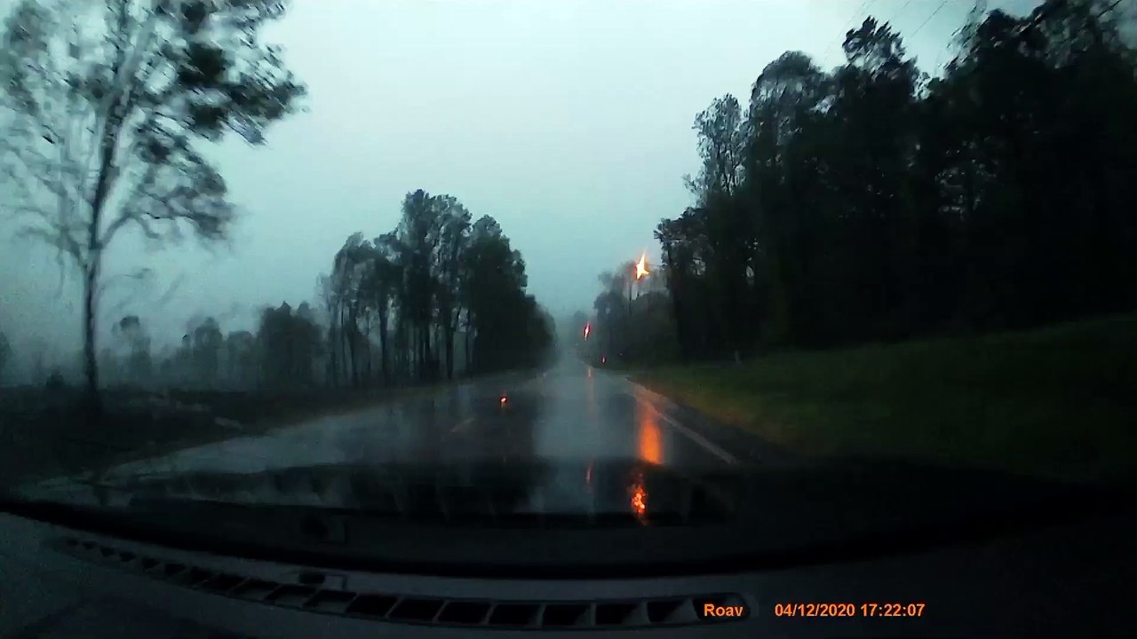 Driver Pulls Over During Tornado