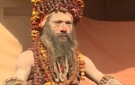 Naga Sadhus, wearing thousands of Rudraksha, a huge draw at Kumbh Mela