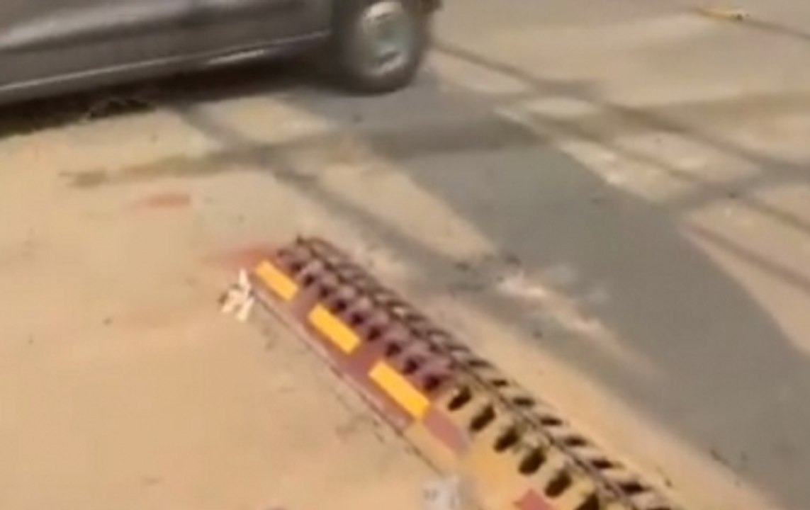 'Tyre killer' installed in Noida to prevent wrong side driving