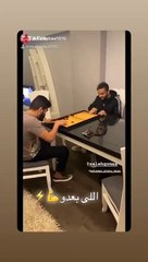 ماتش طاولة فى العزل المنزلى.. كهربا يتغلب على صالح جمعة