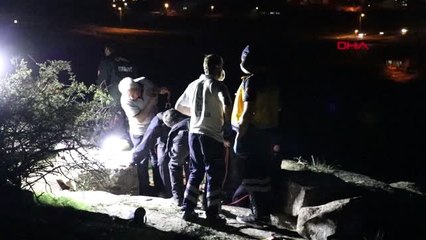 KAYSERİ Kayalıkların arasına düşen gencin arkadaşları korkup kaçtı, çoban sayesinde 24 saat sonra...