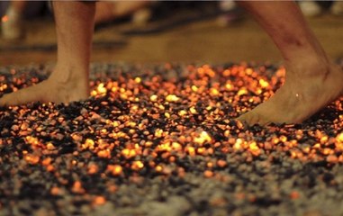 Devotees walk barefoot over bed of hot embers in Jalandhar