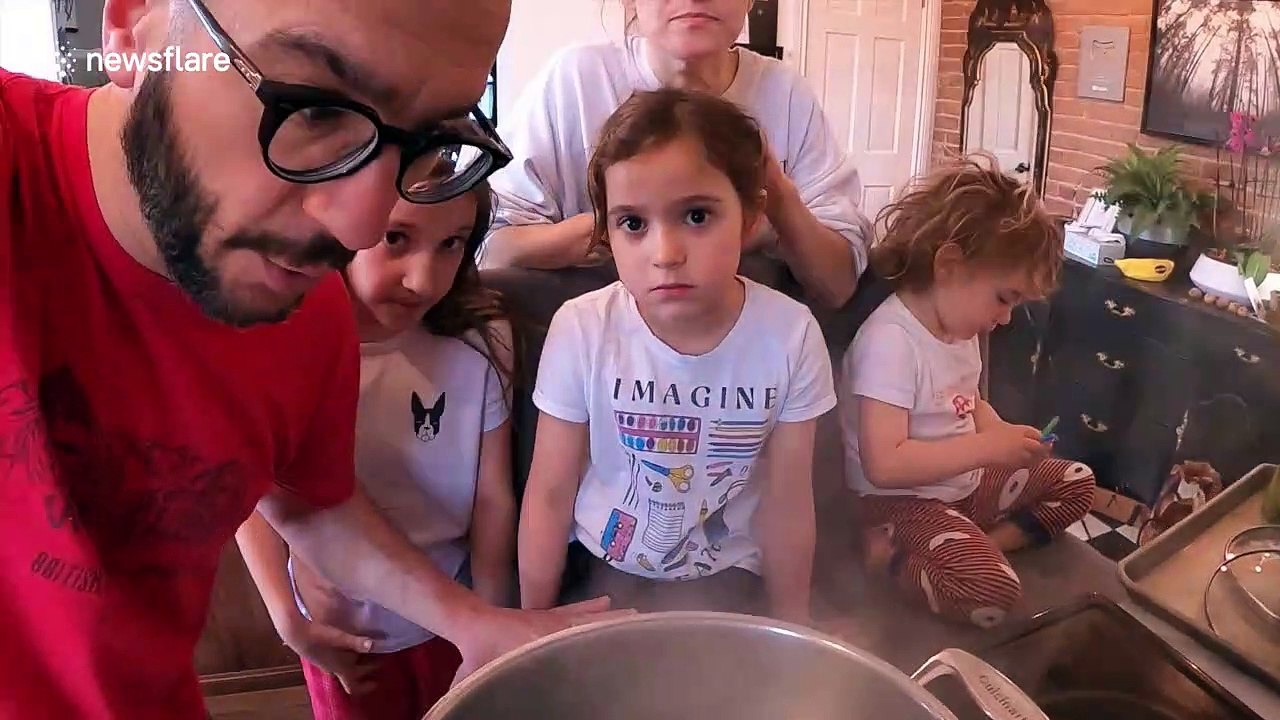 Quarantined Canadian dad uses a GoPro to record poaching eggs under boiling water