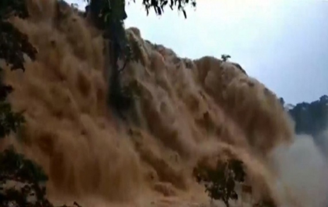 Here's how Bastar's Chitrakot waterfall looks like in full flow