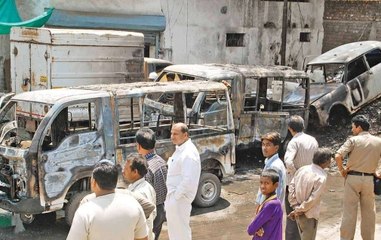 Fire incident at Delhi police dumping ground in Sagarpur