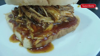 PULLED PORK BBQ. Cerdo desmenuzado. Fácil y rápido. Olla Express
