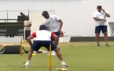 Download Video: Stadium: Rohit Sharma catching practice session with Virat Kohli