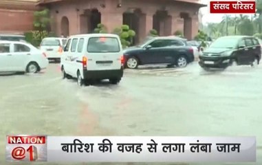 Download Video: Rain causes waterlogging, traffic snarls in Delhi NCR region