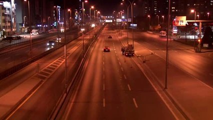 Sokağa çıkma kısıtlaması başladı, İstanbul'un yolları boşaldı