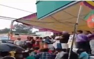 Stage Collapses During Political Rally In Madhya Pradesh's Sagar