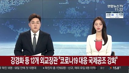 강경화 등 12개 외교장관 "코로나19 대응 국제공조 강화"
