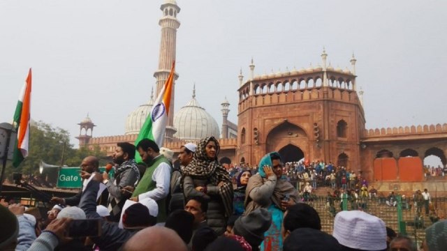 Anti-CAA Protests Intensify Outside Jama Masjid