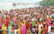 Devotees Gather At Ghats To Perform Chhath Puja