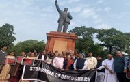 Constitution Day: Congress Leaders Stage Protest Against Modi Govt