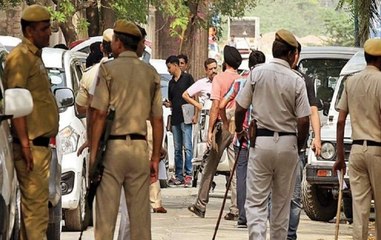 UP Police, Intelligence Officials Conduct Mock Drill At Mathura Temple
