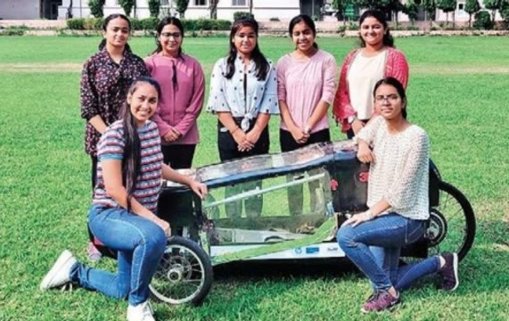 Women Engineering Students Design Low-Carbon Emission Electric Car