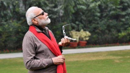 PM Narendra Modi Catches Glimpse Of 2019'S Final Solar Eclipse