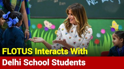 Namaste Trump: Melania Trump Interacts With Delhi School Students