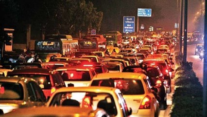 Massive Traffic Jams Across Delhi On New Year's Day