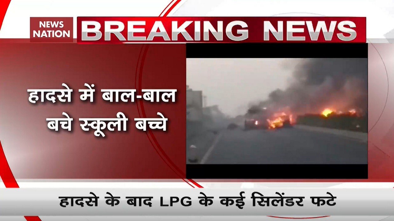 Watch: Truck Carrying LPG Cylinders Catches Fir...