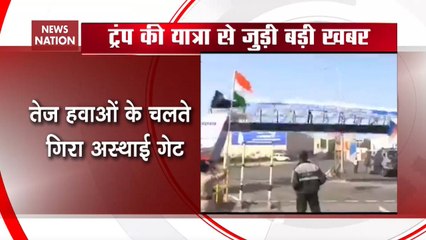 Temporary Gate At Motera Stadium Collapses Ahead Of Trump’s Ahmedabad Visit