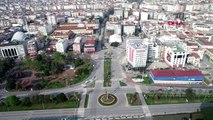 SAMSUN HAVADAN GÖRÜNTÜLERLE SOKAĞA ÇIKMA YASAĞI SESSİZLİĞİ