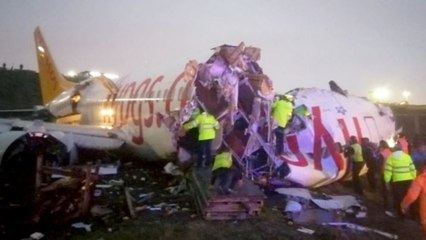 Plane Breaks Apart After Skidding Off Runway In Turkey