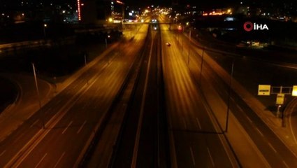 İstanbul'un yolları kısıtlama sonrası havadan görüntülendi