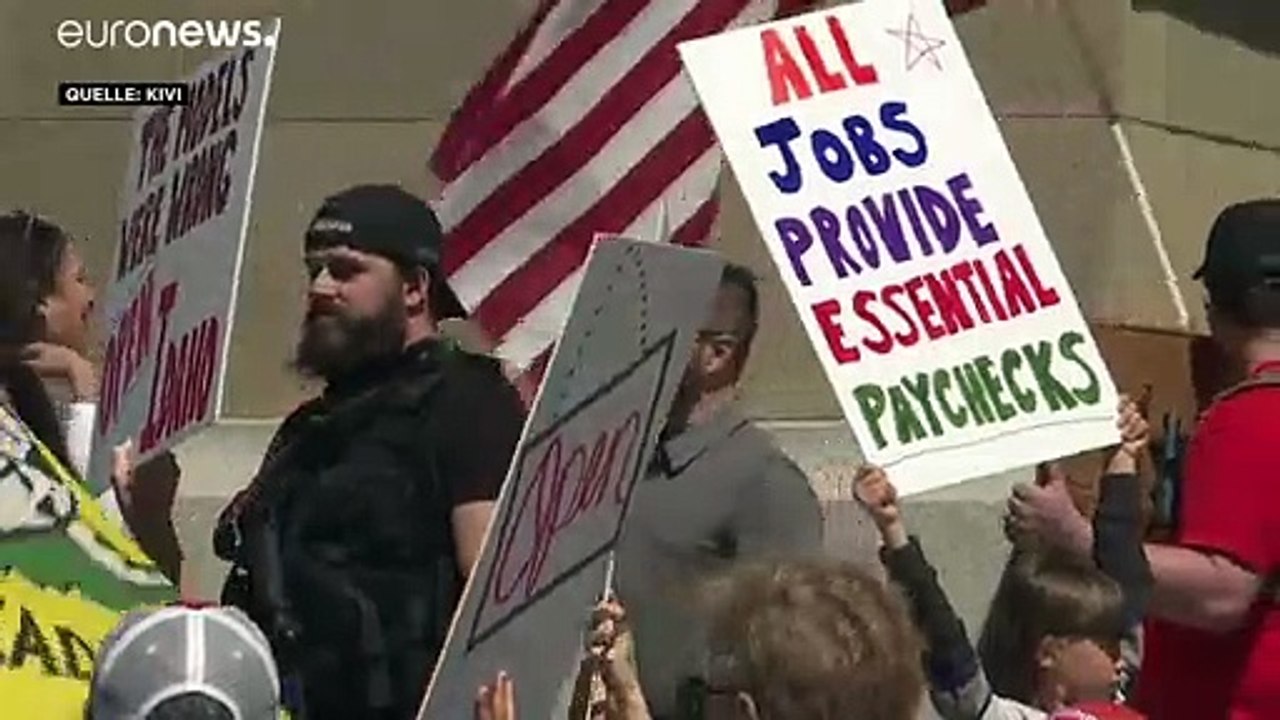 'Aufstehen und zur Arbeit gehen!' Streit um Trumps Öffnungsplan