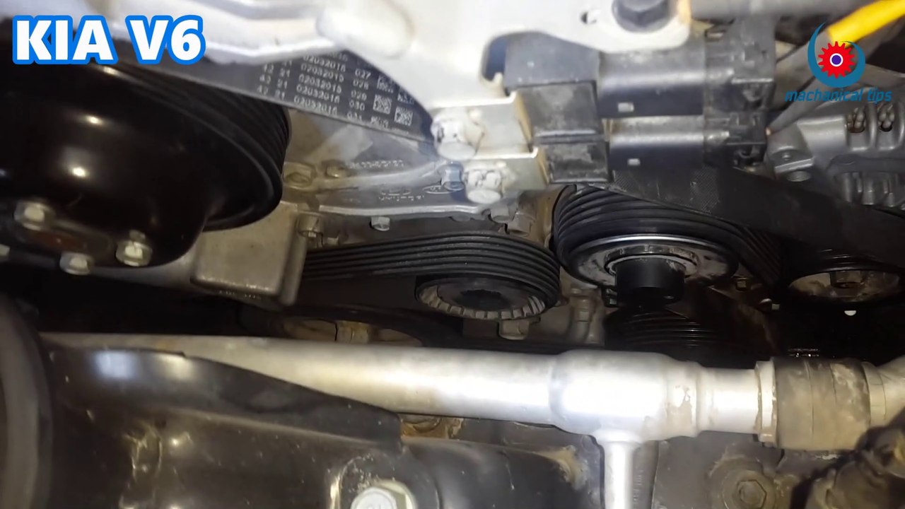 How to Replace a KIA Serpentine Belt kia v6 engine fan balt kia