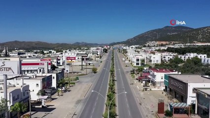 Turizmin cenneti Bodrum'da meydanlar ve yollar boş kaldı