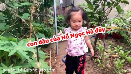 Con gái Lê Dương Bảo Lâm với bộ đồ và mái tóc "không sang nổi" ra sau vườn review