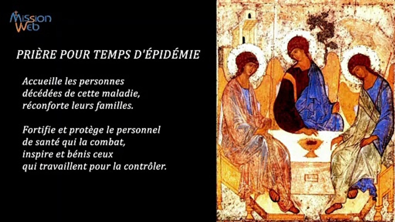 PRIÈRE POUR TEMPS D'ÉPIDÉMIE