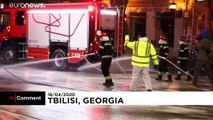 شاهد: حملات تطهير وتعقيم واسعة في العاصمة الجورجية لمكافحة كورونا