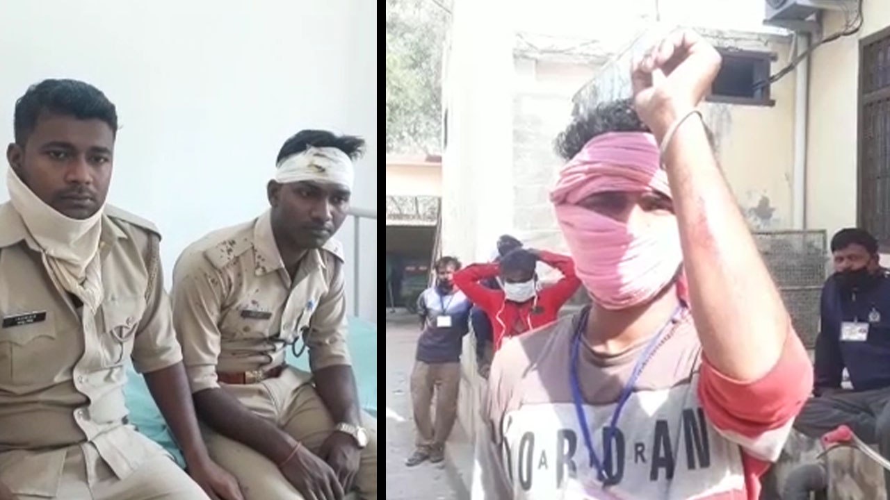 झांसी: कहासुनी के बाद पुलिसकर्मियों और सफाई कर्मचारियों में हुआ संघर्ष