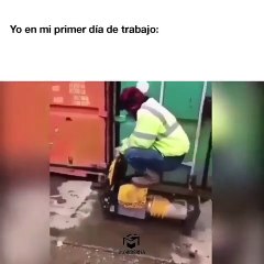 Yo en mi primer día de trabajo...