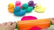 Learn Colors with Play Doh Ducks and Penguin Kangaroo Cookie Molds Surprise Toys Fun for Kids