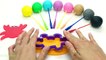 Learn Colors with Play Doh Lollipop and Ocean Tools Crab Frog Rabbit Cookie Mold Kinder Surprise