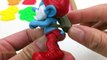 Learn Colors with Play Doh Modelling Clay and Smurf Molds Surprise Toys Hello Kitty