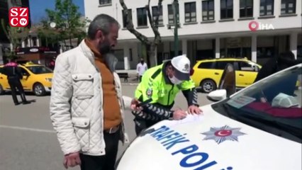 İkinci sokağa çıkma cezasını yedi, tutanağı yırtıp yere attı