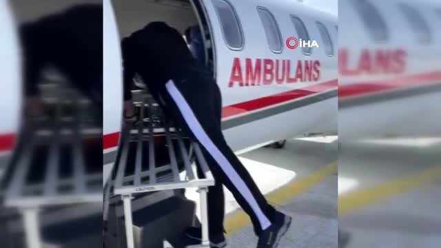 Fransa'da fişi çekilmek istenen hasta ambulans uçakla Konya'ya getirildi