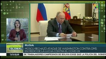 Rusia crítica a EEUU por suspender apoyo a la OMS