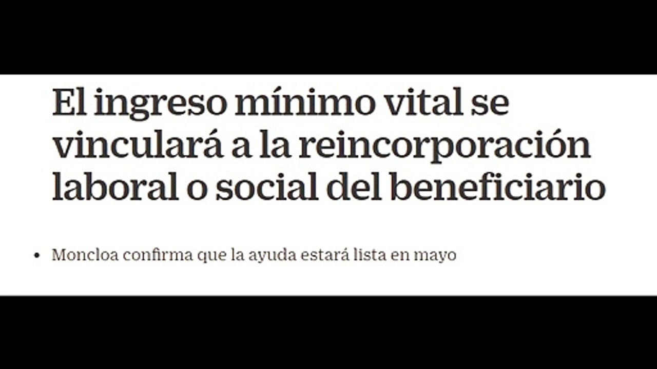 Ingreso Minimo Vital: ¿Qué es? ¿Quién lo cobrará?