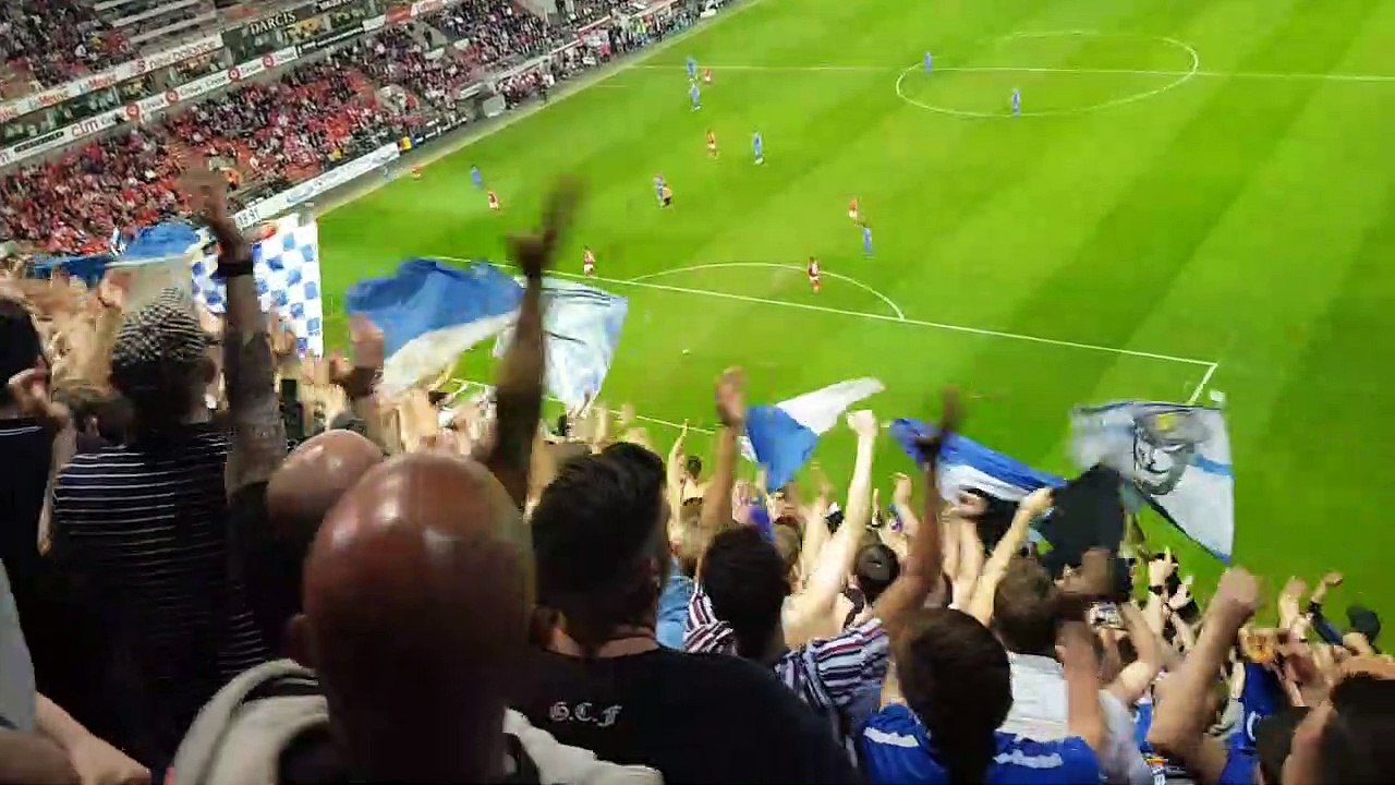 Standard Liége - KRC Genk 1-3 (19/04/19) : sfeer fans Genk bij affluiten wedstrijd + na wedstrijd.
