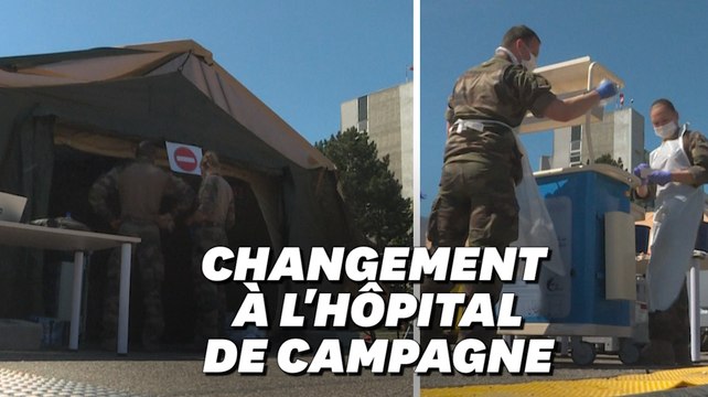 À Mulhouse, l'hôpital militaire de campagne réduit sa capacité d'un tiers