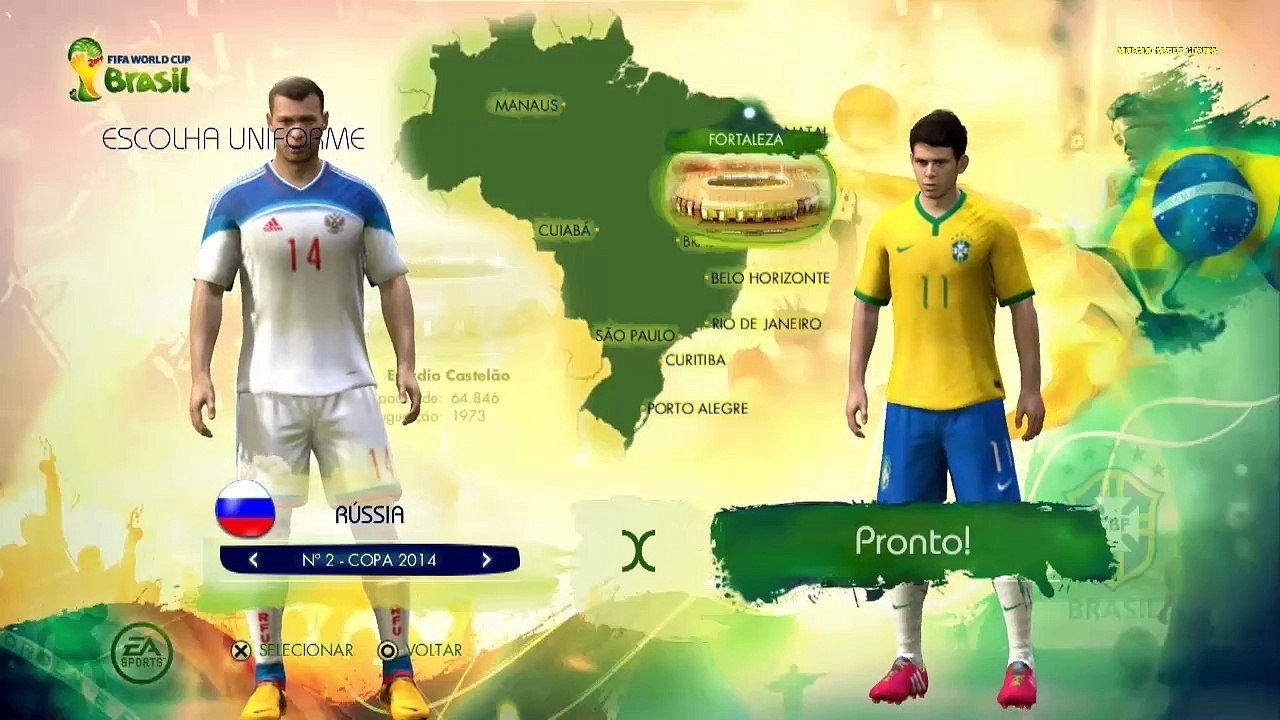 BRASIL X RUSSIA - FIFA WORLD CUP BRASIL 2014 - COPA DO MUNDO - QUARTAS DE FINAIS /JOGO 5 (PS3)