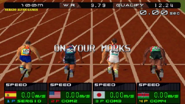 INTERNATIONAL TRACK FIELD 2000 - GAMEPLAY (PS1)