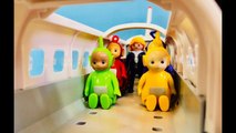 Airplane SNACKS and FOOD on Board with Teletubbies toys-