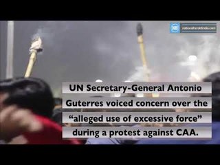 World raises a concern about  crackdown on CAA protesters